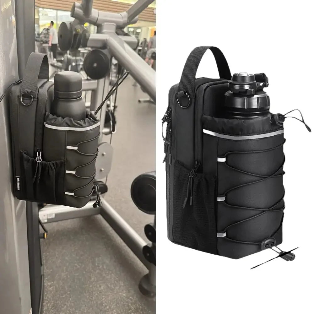 Magnetic Gym Bag for Men and Women – Sling Bottle with Magnetic Attachment | Water Bottle Holder, Gym Pouch, Crossbody Bag for T